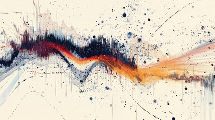 Poster - Abstract Colorful Wave Design Visualization Art