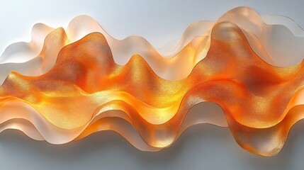 Poster - Elegant collection of golden wall art pieces with flowing line art and gradient effects accented by rich gold foil perfect for adding an upscale touch to modern interiors