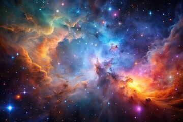 Wall Mural - Captivating image of nebulas in the sky