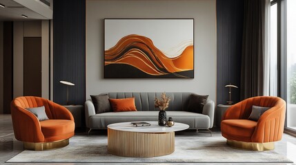 Poster - Exquisite collection of golden wall art showcasing fluid line patterns and vibrant gold foil designed to enhance modern interiors with a touch of luxury and opulence perfect for banners