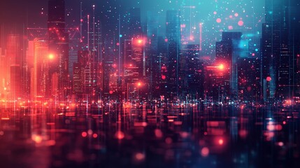 Poster - Abstract Urban Scene of a Smart City Environment