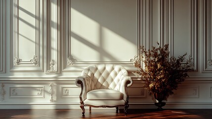 Poster - Ornate vintage luxury wall classic detailing including elegant moldings and rich textures evoking a timeless sophisticated atmosphere perfect for upscale interiors