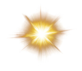 Wall Mural - png radiant golden starburst light