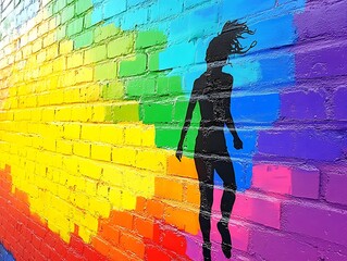Poster - Vibrant Textured Wall with Colorful Layered Design