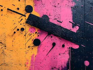 Poster - Colorful Artistic Interpretation of Urban Life