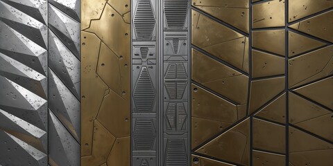 Poster - Futuristic Metallic Panel Designs