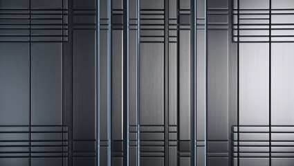 Sticker - Metallic Grid with Blue Lines Texture