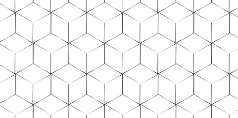 Wall Mural - Seamless pattern with hexagon square cube geometric pattern shapes grid metal element texture design. vector tiles gradient science web tech connection triangle diamond honeycomb hexagon art.