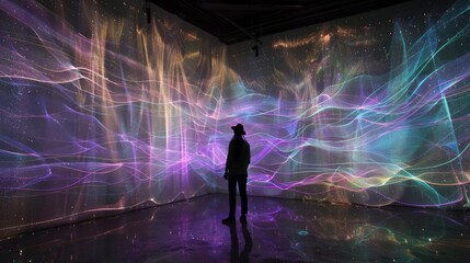 A holographic display showcases the waveparticle duality of light in a mesmerizing visual demonstration.