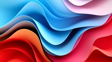 Blue and red wave with a red and blue background. The blue and red colors are vibrant and the wave is flowing smoothly