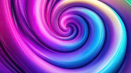 Poster - Abstract swirl patterns in neon colors with glowing light effects