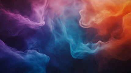 Poster - Abstract creative background of multi-colored cloudy paint strokes.
