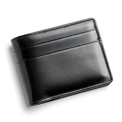 Black wallet isolated on white background