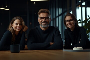 Poster - The audience in an office listens to a discussion