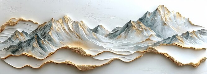 Poster - Landscape of snowy mountains covered in fog and mist. Pine forest in the fog.
