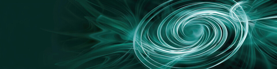 Teal Swirl Vortex: A swirling teal design forming a vortex shape, set against a dark teal background.