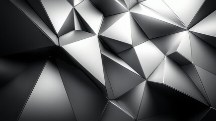 Aufkleber - The artistic design features a network of triangular facets arranged in a dynamic pattern, reflecting light and creating an intriguing visual experience.