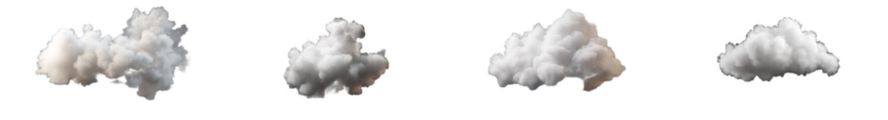 Poster - Isolated realistic cloud on transparent background 3D rendering