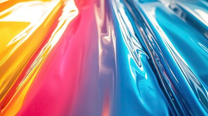 Poster - Shiny plastic texture with smooth, reflective surface and vibrant colors