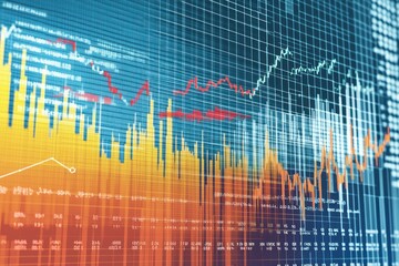 A digital representation of financial data with graphs and charts.