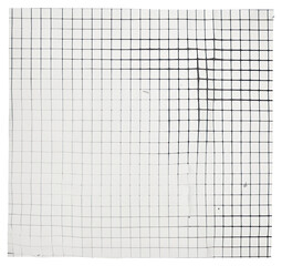 Wall Mural - PNG Black grids ripped paper distorted geometric abstract.