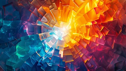 a visually stunning abstract background with an array of colorful, geometric...