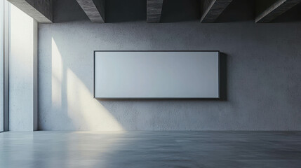 Poster - Modern Minimalist Gray Frame in Spacious Interior