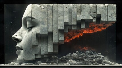 Abstract Stone Sculpture: A Glimpse into the Mind