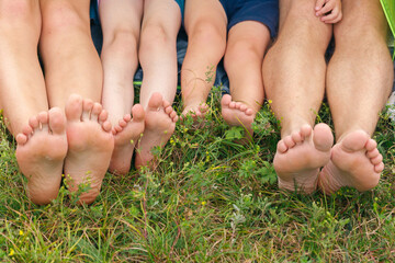 A family happily enjoys a bright and sunny day spent outdoors, relaxing and beautifully connecting with nature