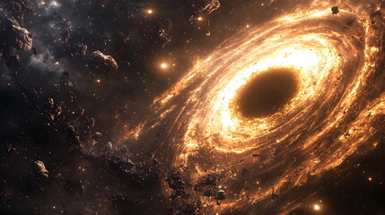 Aufkleber - Explore the stunning galaxy a vivid swirl of cosmic colors capturing the marvels of space