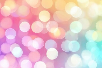 Poster - Colorful bokeh lights on a soft blurred background, ideal for festive designs.