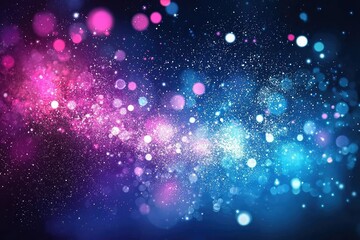 Poster - Colorful bokeh lights on dark background, abstract artistic design.