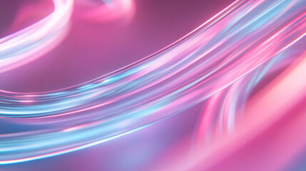 Aufkleber - Dynamic multi color light trails create abstract visual experience, blending vibrant hues of pink and blue in smooth, flowing design. interplay of colors evokes sense of motion and energy