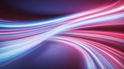 Aufkleber - Dynamic multi color light trails create abstract visual effect, showcasing vibrant hues of blue and pink. This captivating image evokes sense of motion and energy
