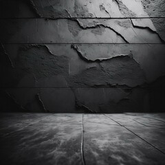 Wall Mural - textured urban wall modern dark dark polished cement and concrete floor that is captured in an extreme close up shot showcasing the intricate patterns and textures of the material