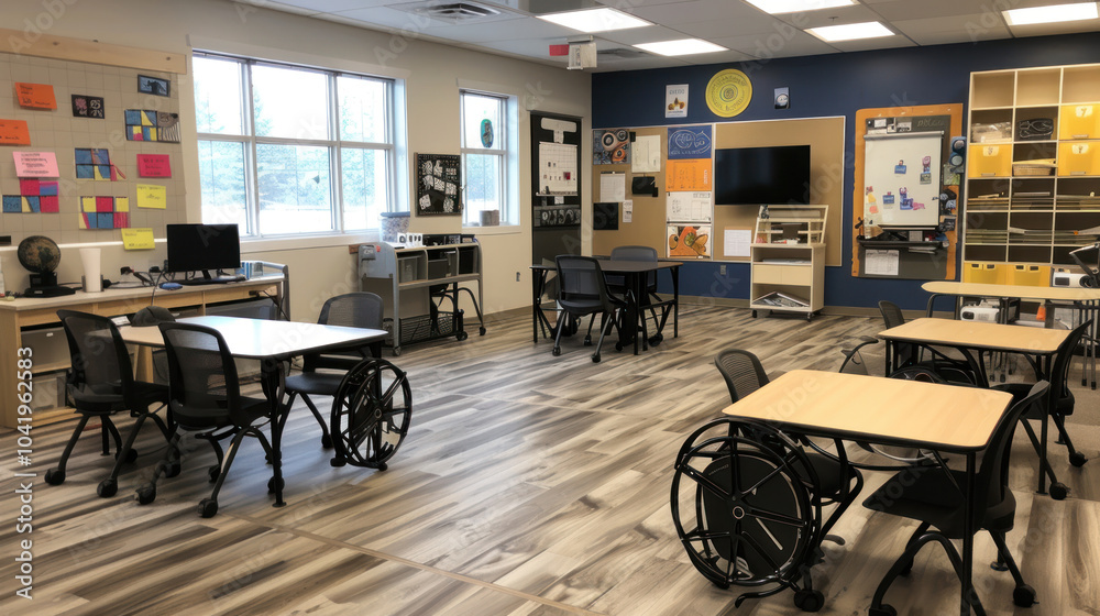 Classroom designed for inclusive education, where students of all ...
