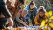 © Santy Hong - Teachers leading an outdoor education session where students collect data and study nature up close in a hands-on science lesson