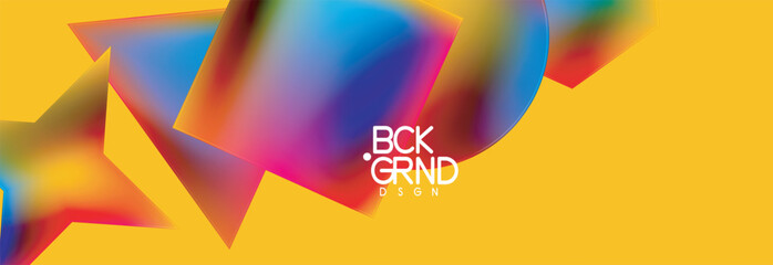 Poster - Fluid color geometric shapes abstract background. Vector Illustration For Wallpaper, Banner, Background, Card, Book Illustration, landing page