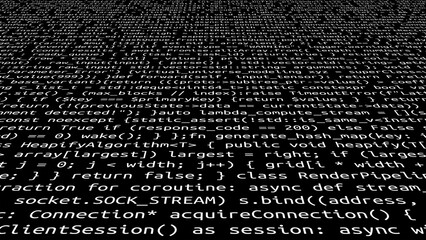 Conceptual java code of web page or javascript programming concept. Simulation of abstract software computer programming code.