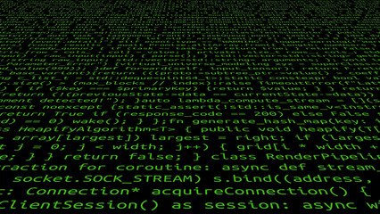 Conceptual java code of web page or javascript programming concept. Simulation of abstract software computer programming code.