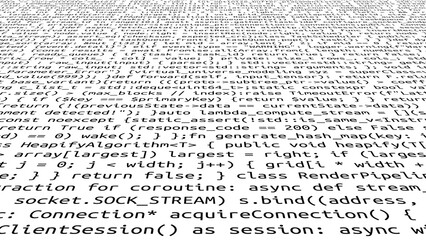 Conceptual java code of web page or javascript programming concept. Simulation of abstract software computer programming code.