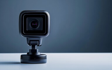 A 4K action camera, isolated on white, with waterproof casing and mounting attachments