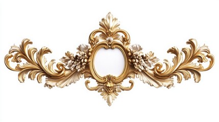 Poster - Ornate vintage frame with intricate floral designs, perfect for displaying art or photographs in an elegant setting.