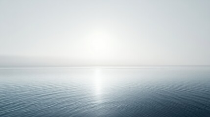 Poster - A soft white-to-silver gradient transitions smoothly, evoking calmness and depth, creating a tranquil atmosphere ideal