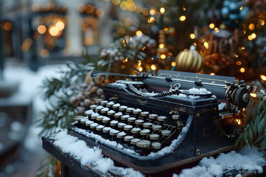 old typewriter with paper