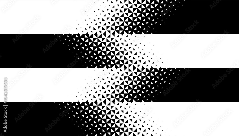 Black and white halftone pattern with transition effect. Made from ...