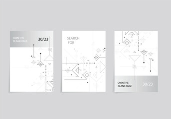 Leinwandbilder - Abstract technology vector background. Connect shapes