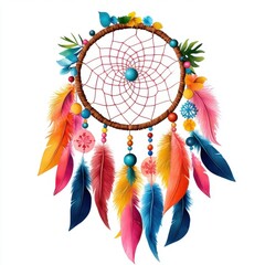 Vibrant Boho Dreamcatcher Ornament for Christmas Decor