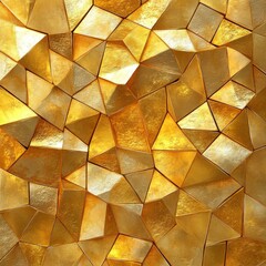 Poster - A stunning abstract background of shimmering golden geometric shapes with a rich texture.