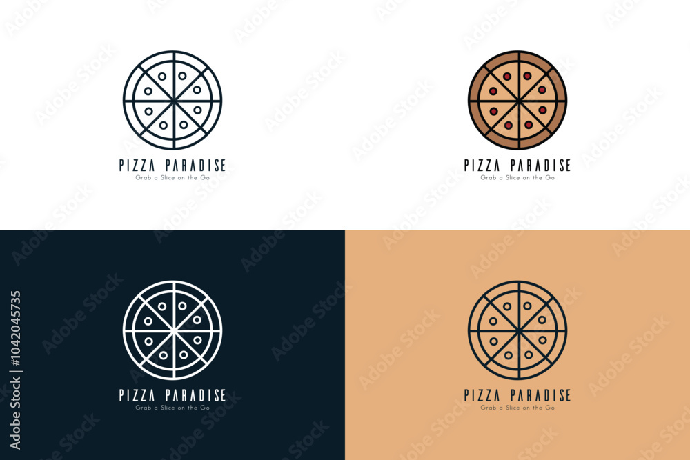 Minimalist Logo Design for Italian Restaurant – Pizza with Missing ...